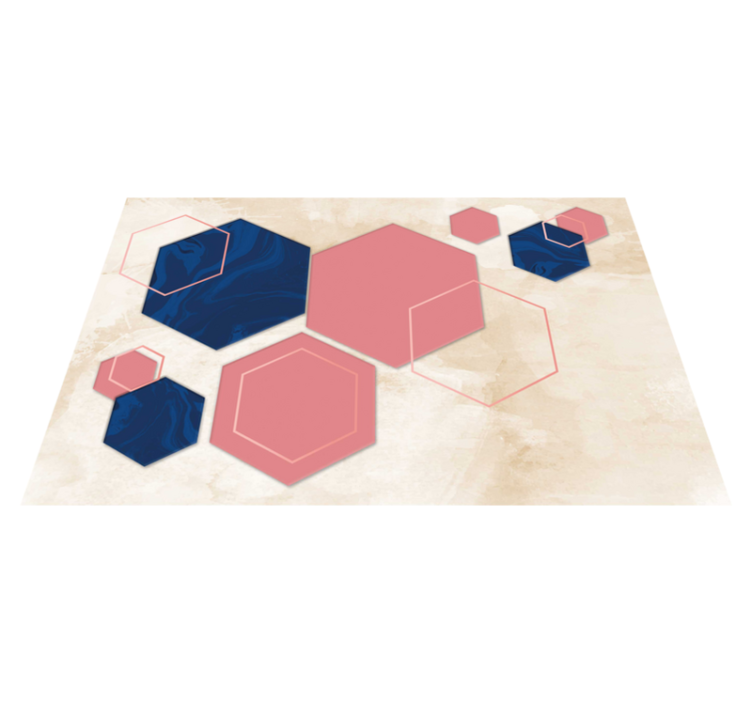 Modern placemats with hexagonal pattern design - TenStickers