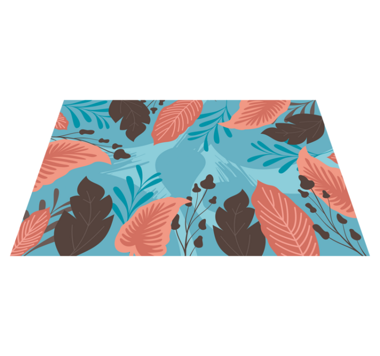 Vibrant leaf motif placemats - TenStickers