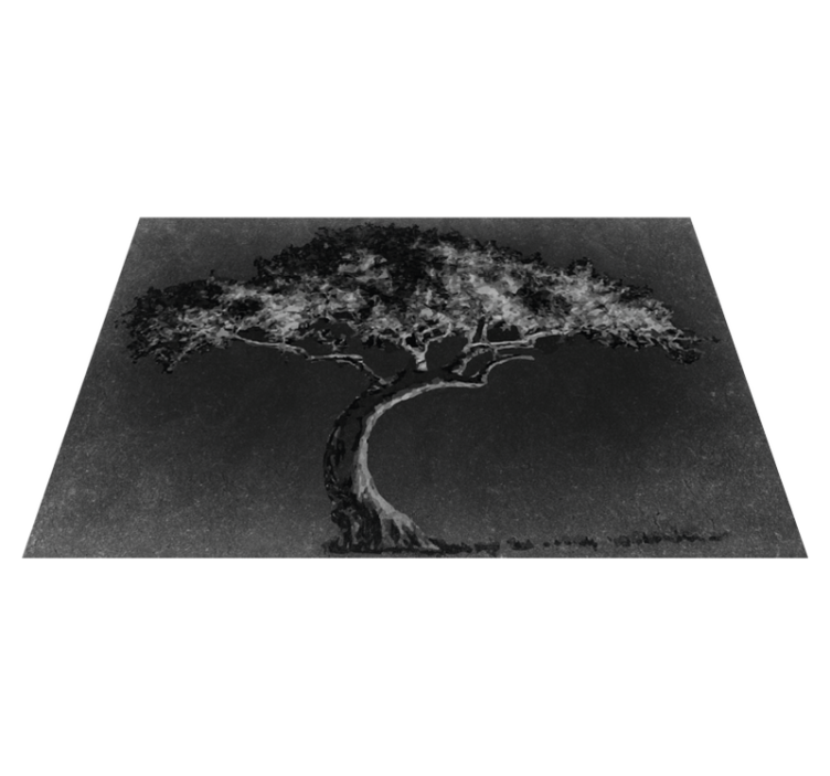 Placemat artistic tree silhouette - TenStickers