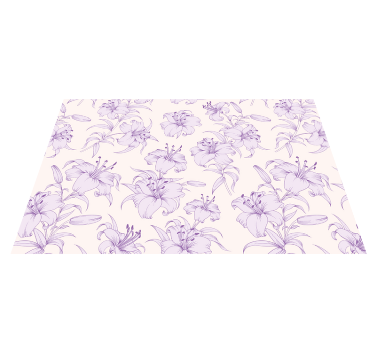 Placemat lilies floral pattern - TenStickers