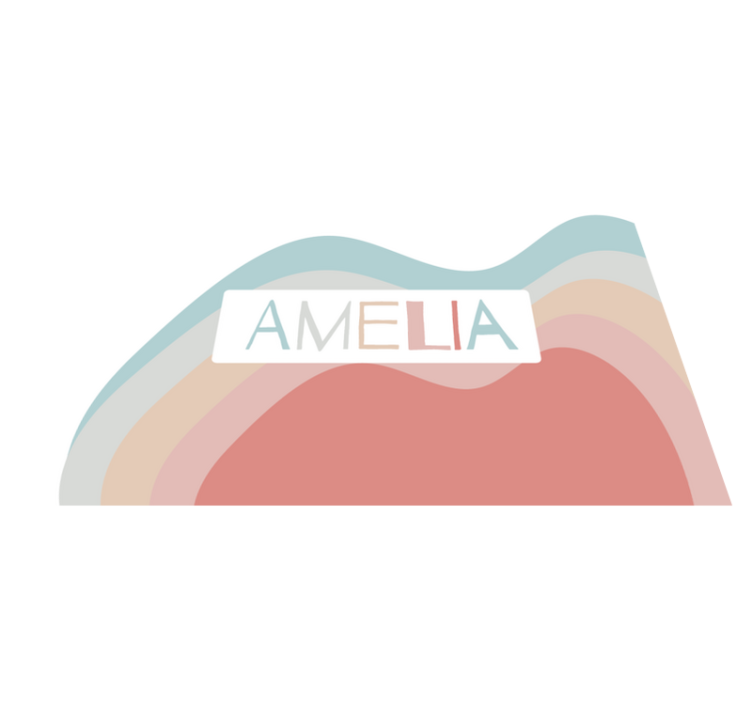 Personalizable placemat with colorful name design - TenStickers