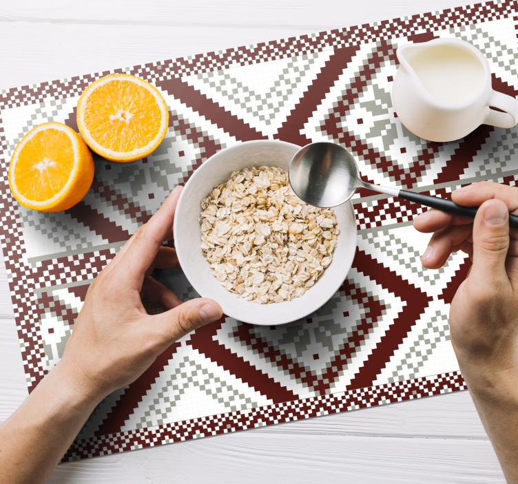 Placemat geometric textured pattern - TenStickers