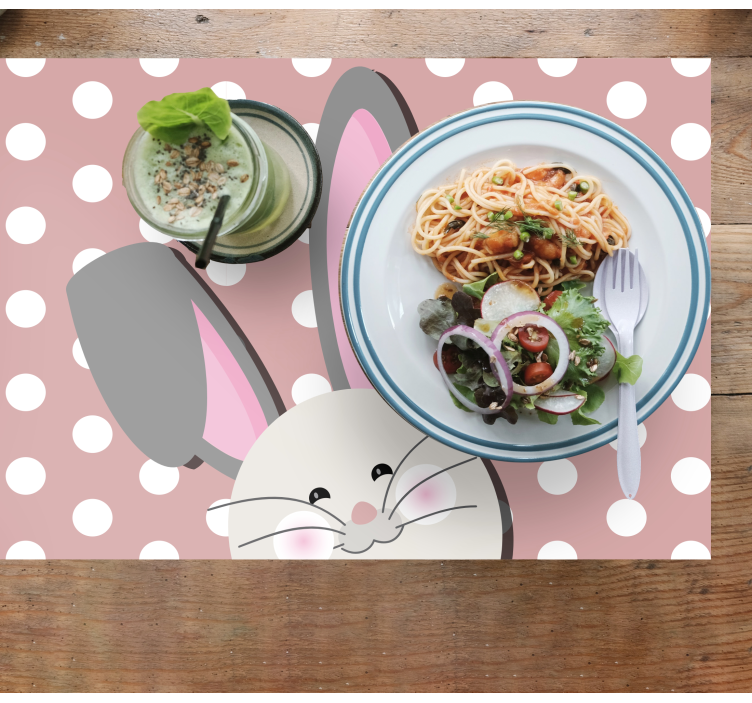 Cute rabbit children placemats - TenStickers