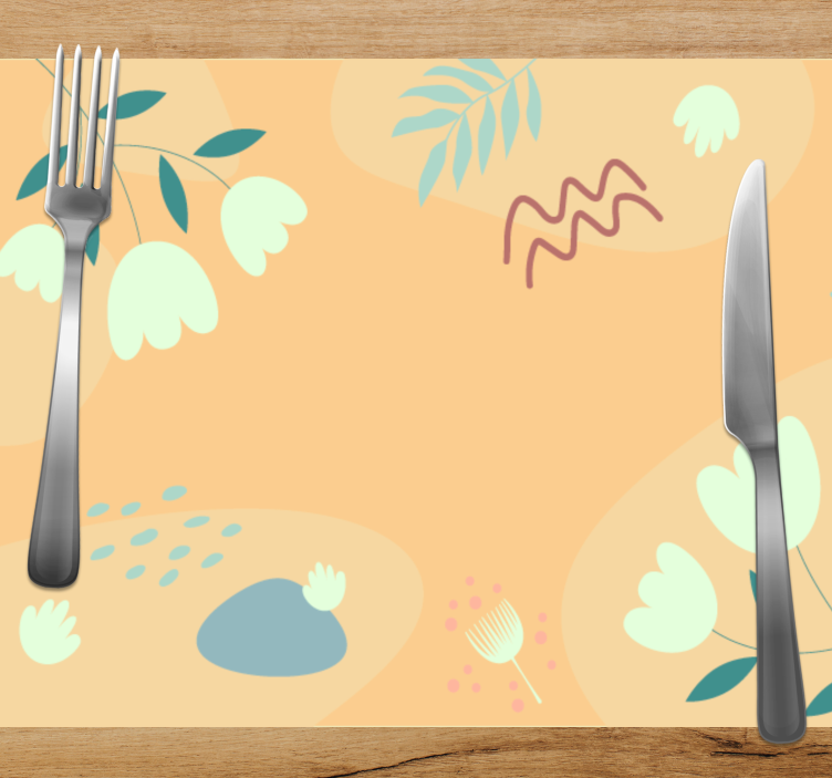 Vintage abstract with pastel colors placemats - TenStickers