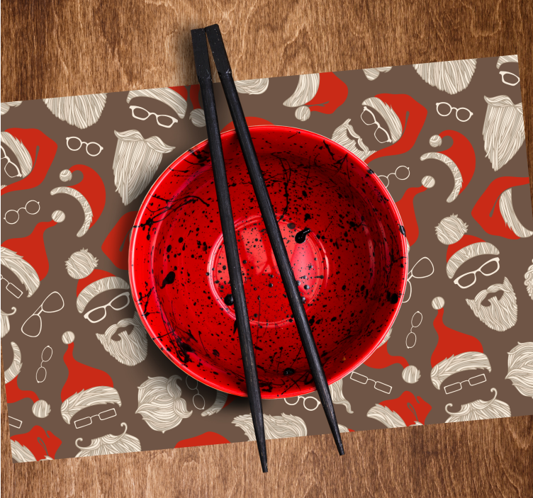 Vintage Santa Claus face Christmas placemats - TenStickers
