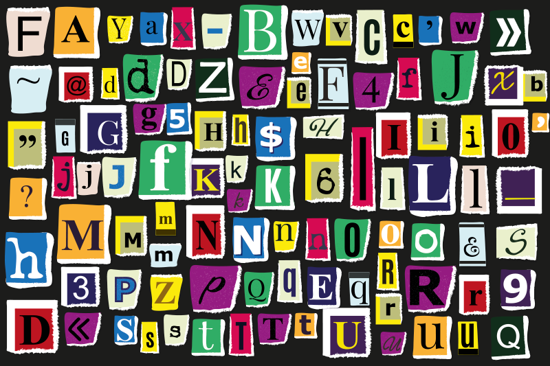 Original placemats colorful alphabet letters - TenStickers