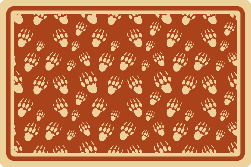 Paw print pattern placemat set - TenStickers