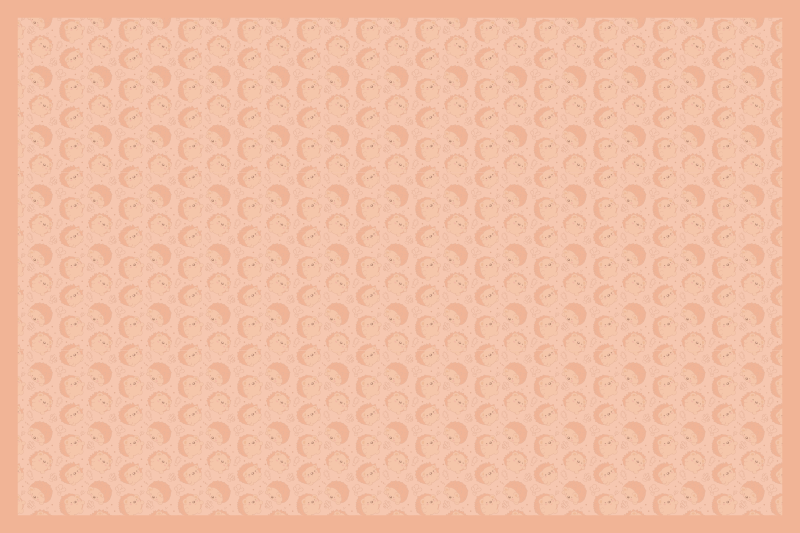 Porcupine pattern hedgehog placemats - TenStickers