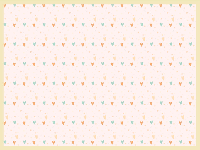 Children placemats heart pattern background - TenStickers
