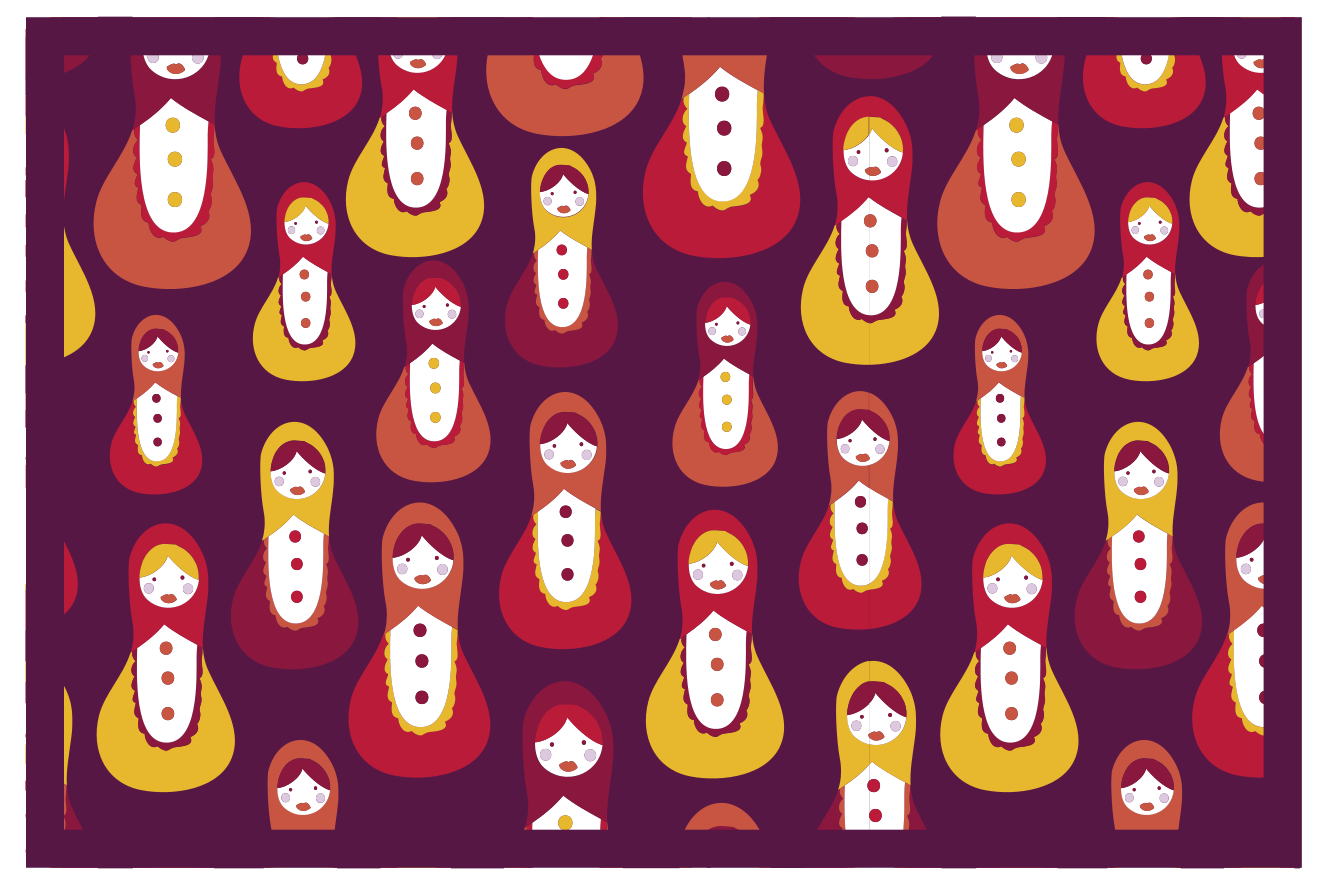 Original placemats with colorful matryoshka design - TenStickers