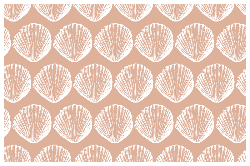 Seashell motif pattern placemats - TenStickers