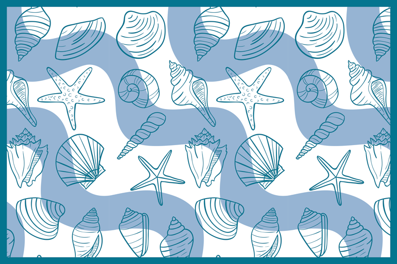 Original placemats seashell patterns collection - TenStickers