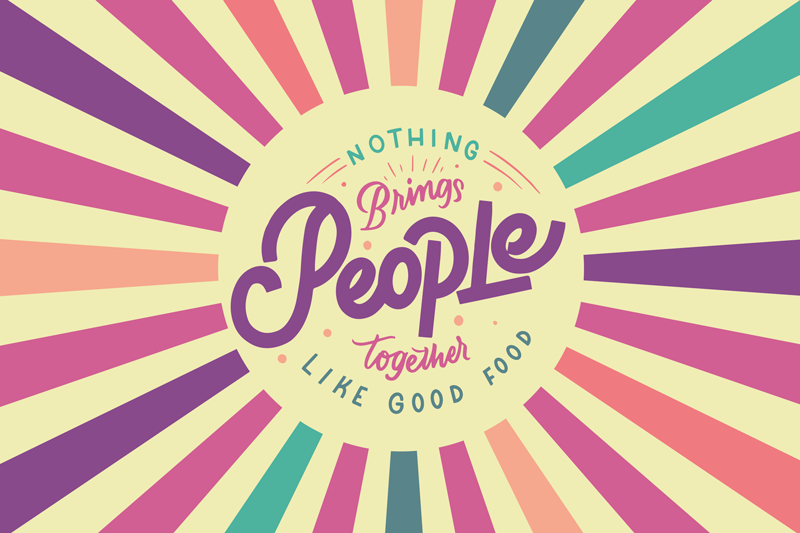 Nothing brings people together placemats with quote - TenStickers