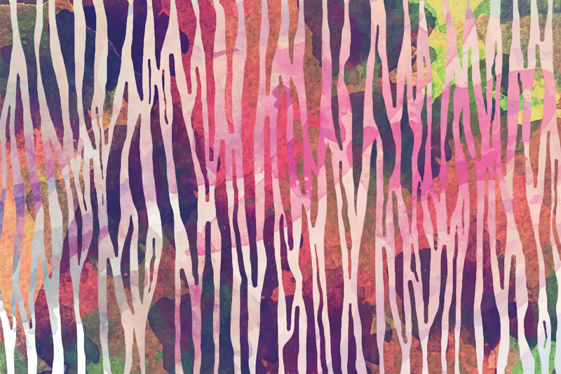 Abstract colorful stripes placemats - TenStickers