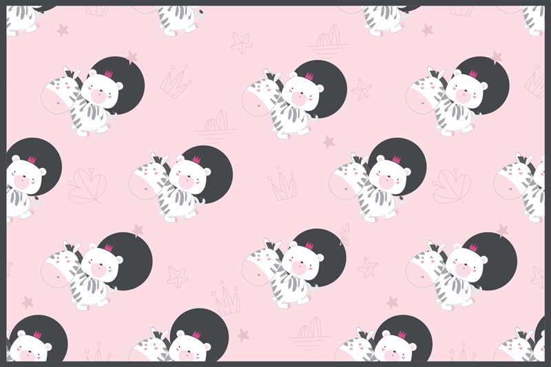 Children placemats with adorable zebra illustrations - TenStickers