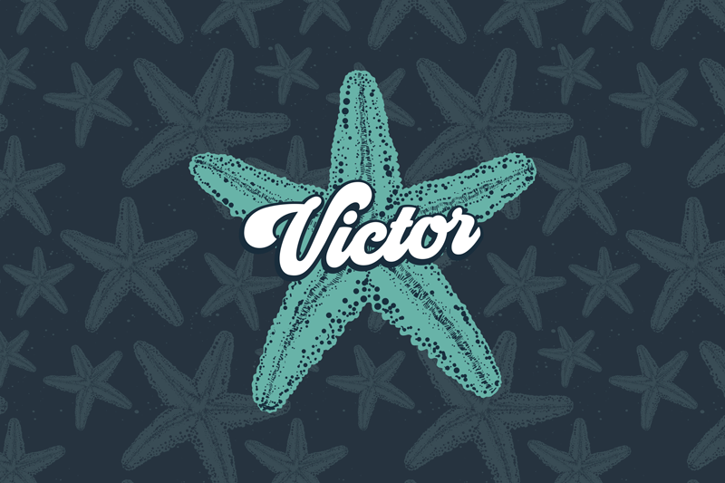 Personalisable placemat starfish personalised accent - TenStickers