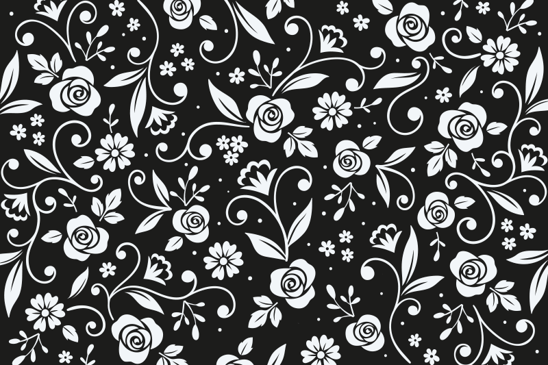Botanical motif surface placemats - TenStickers