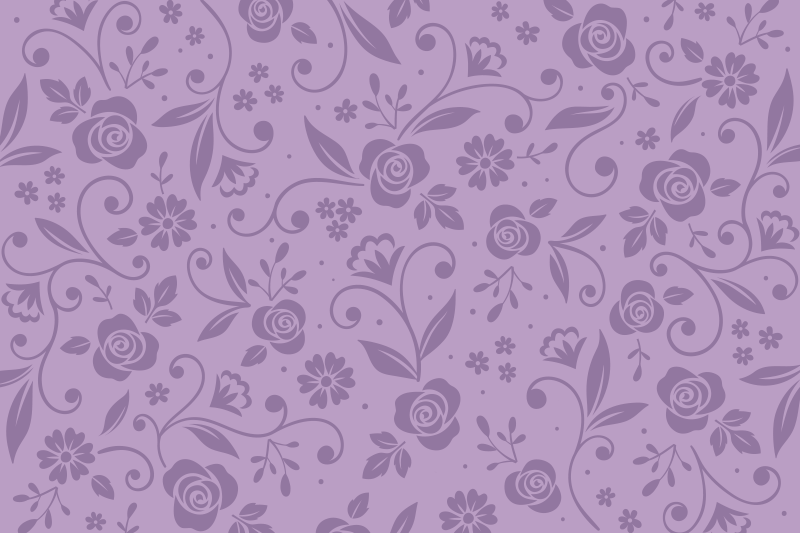 Floral violet pattern placemats - TenStickers