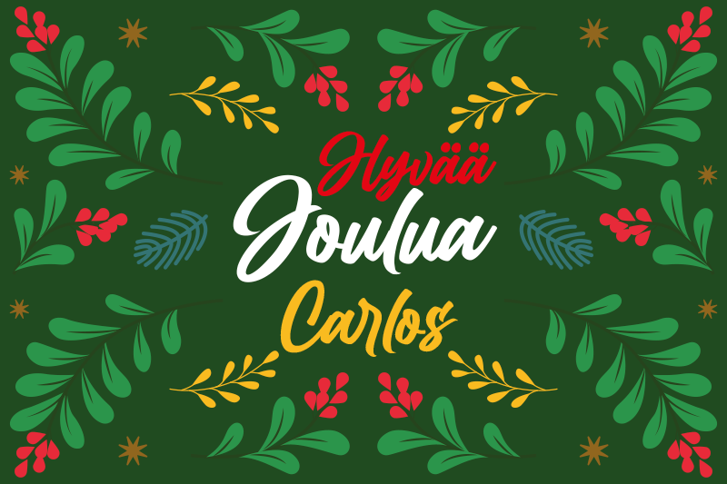 Christmas placemats with holiday foliage design - TenStickers