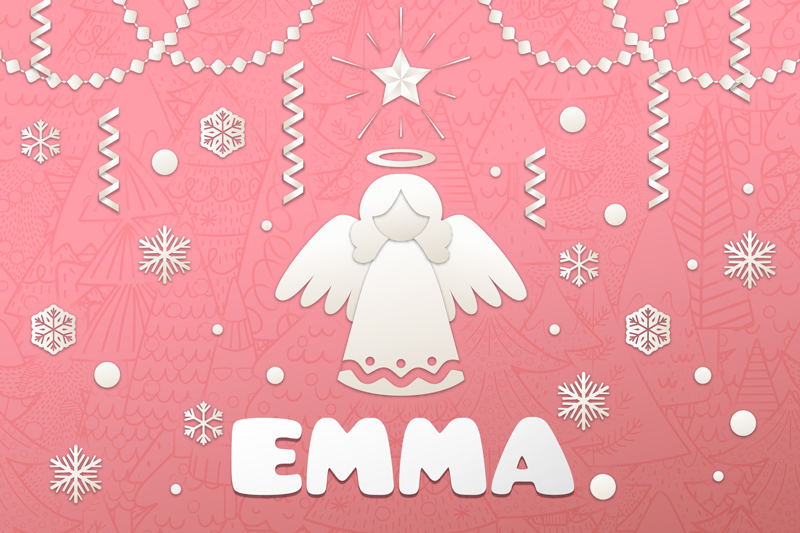 Christmas placemats with angel holiday design - TenStickers