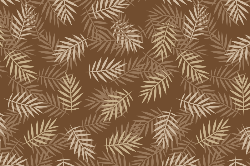Placemat natural leaf design - TenStickers