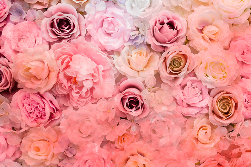 Floral rose pattern placemats - TenStickers