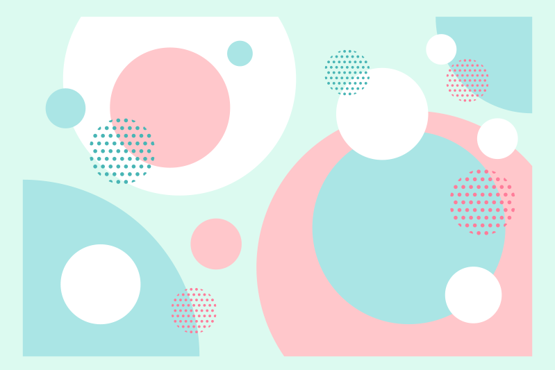 Modern placemats geometric color blocks - TenStickers