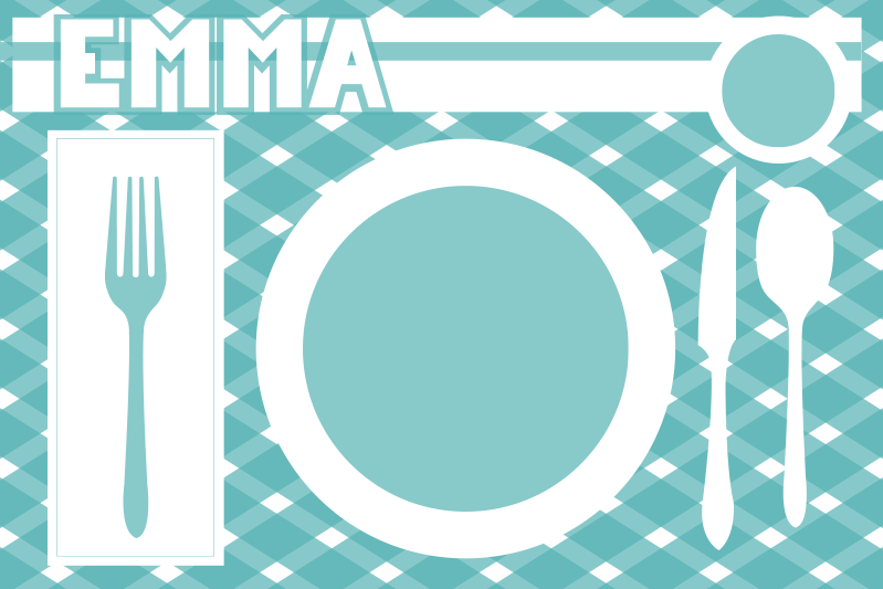 Personalisable placemat personalized dining mat - TenStickers