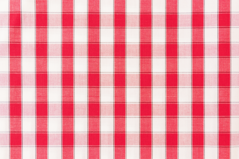 Red checkered pattern placemats - TenStickers