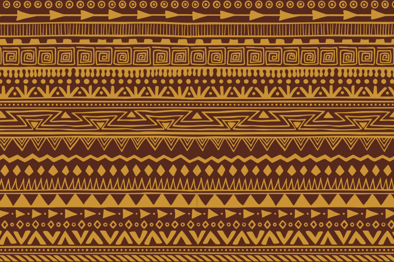 Placemat geometric tribal design - TenStickers