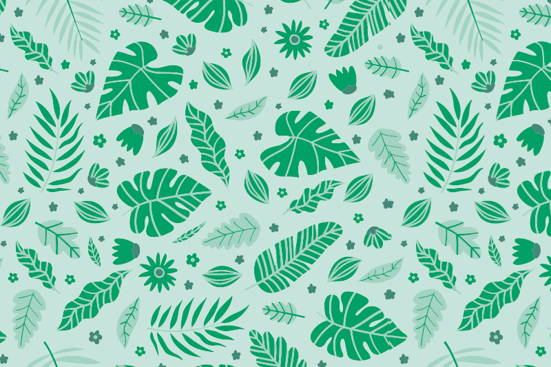 Original placemats leafy green designs - TenStickers