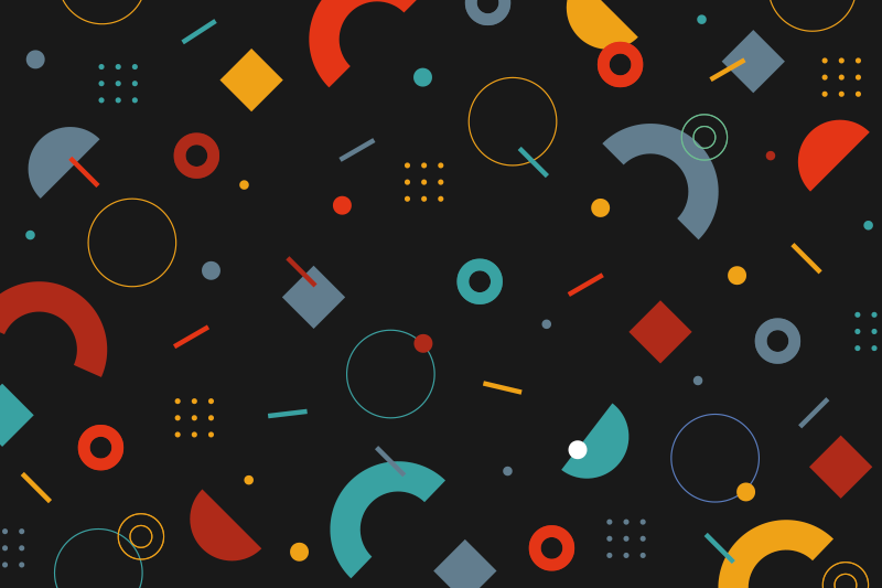 Modern placemats with geometric colorful design - TenStickers