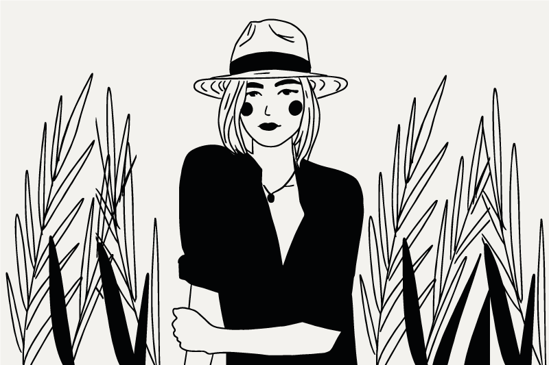 Original placemats stylish woman design - TenStickers