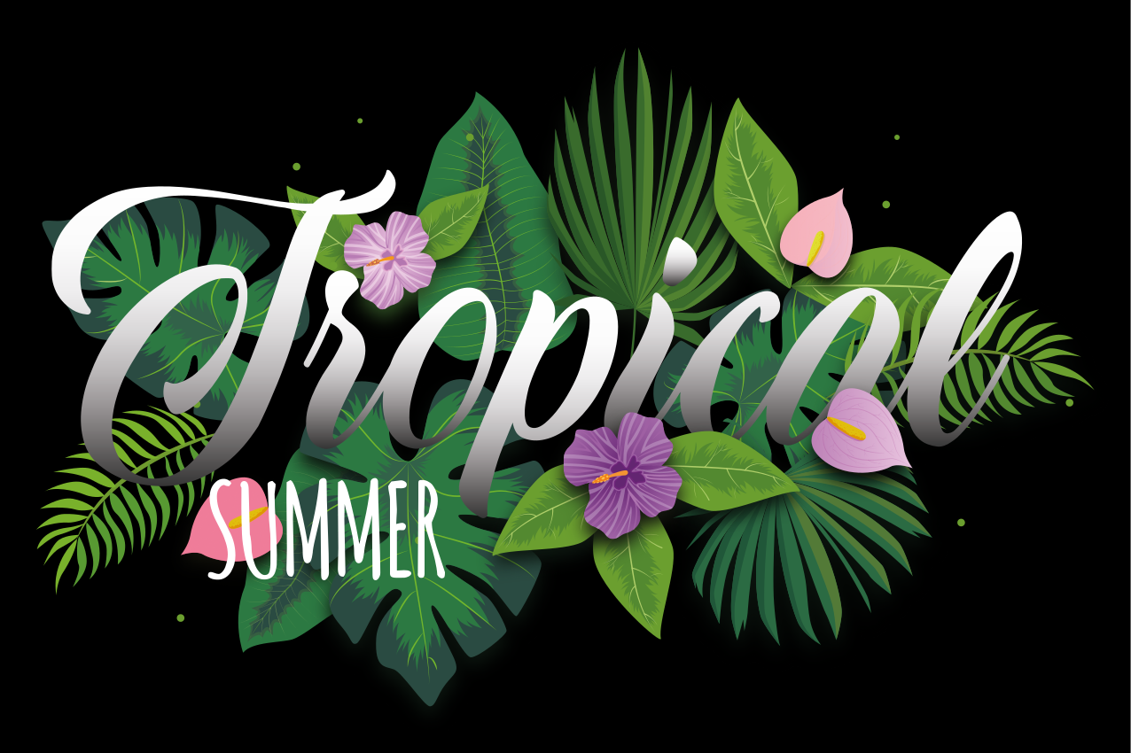 Original placemats tropical summer atmosphere - TenStickers