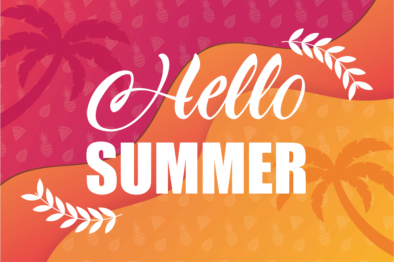 Original placemats summer greeting design - TenStickers