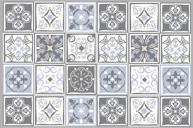 Placements ornate tile patterns - TenStickers