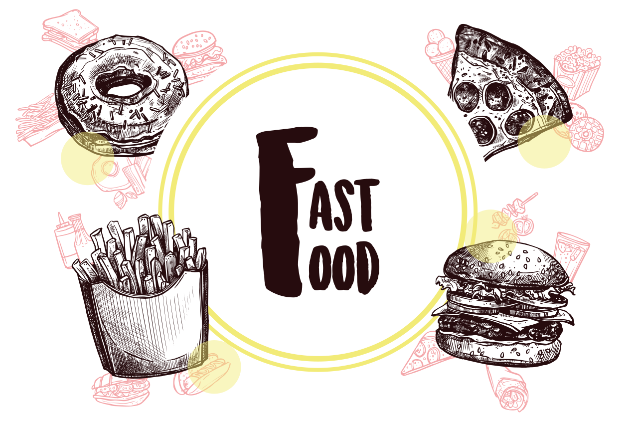 Original placemats fast food designs - TenStickers