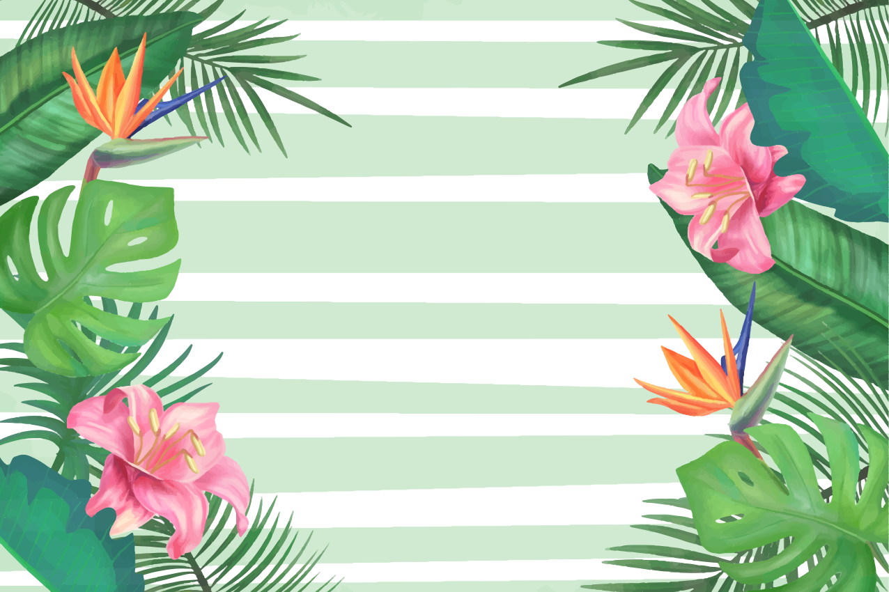 Original placemats tropical leaf design - TenStickers