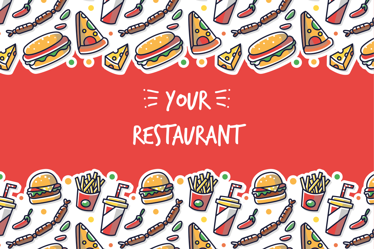 Original placemats featuring food-themed art - TenStickers