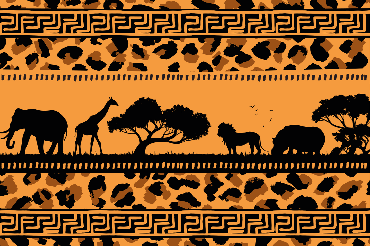 Original placemats animal silhouette design - TenStickers