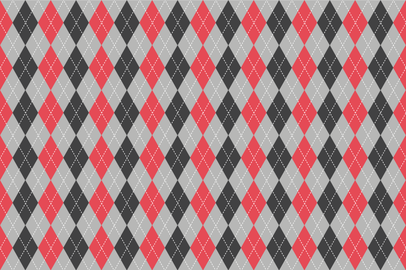 Placemat geometric argyle pattern design - TenStickers