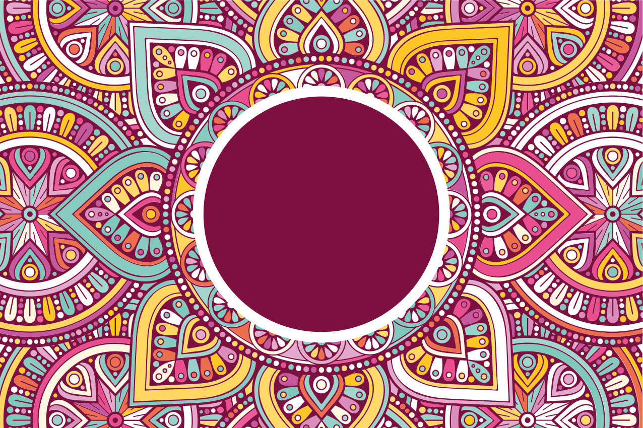 Original placemats colorful mandala design - TenStickers