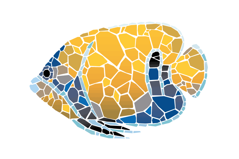 Original placemats mosaic fish design - TenStickers