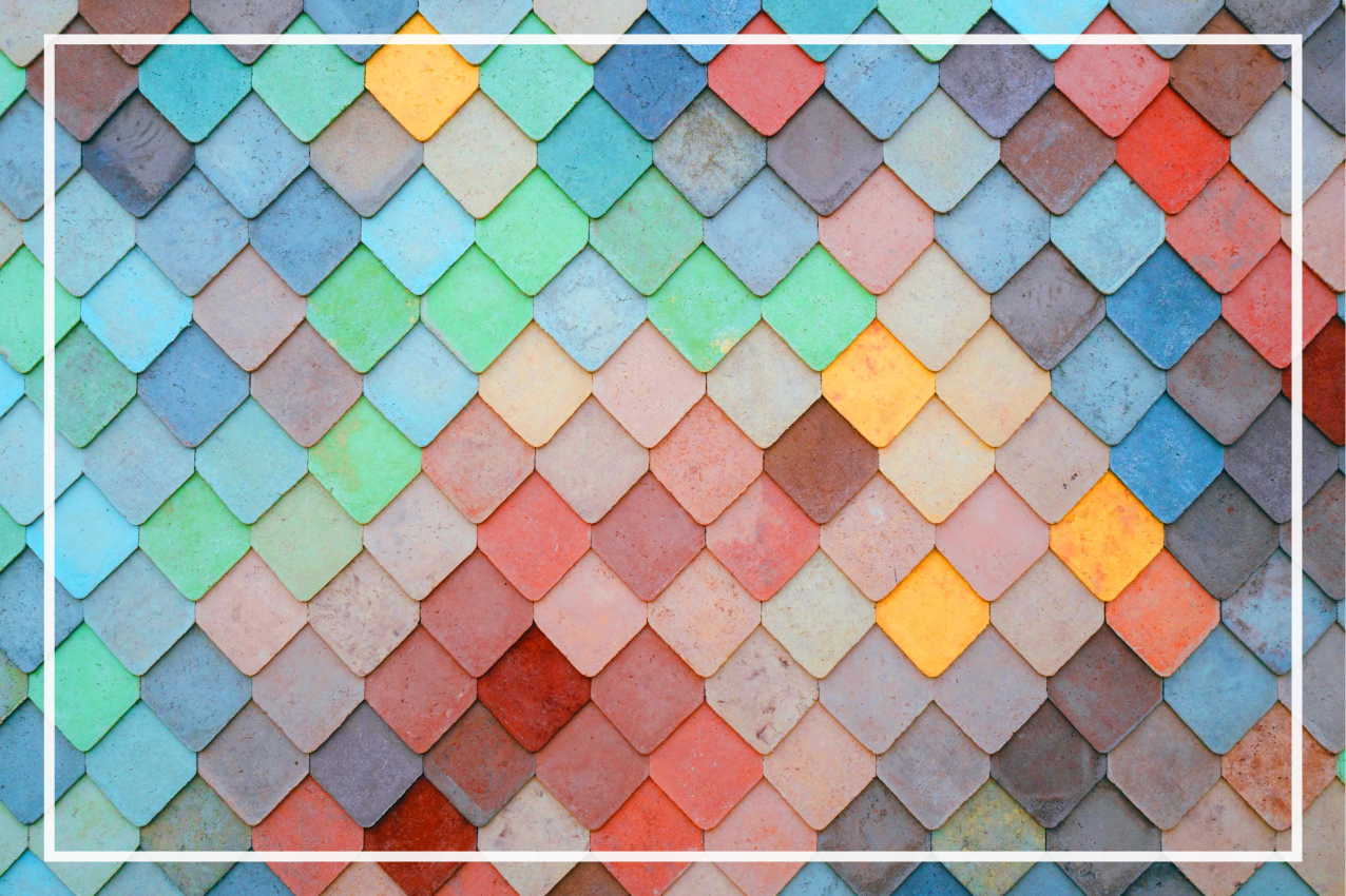 Colorful tile pattern placemats - TenStickers