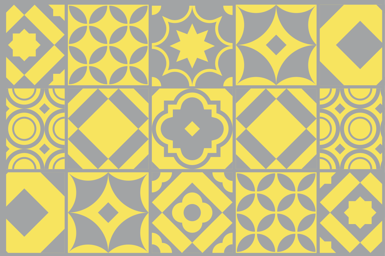 Placemat geometric pattern tiles - TenStickers