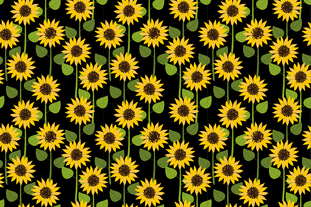 Original placemats sunflower pattern surface - TenStickers