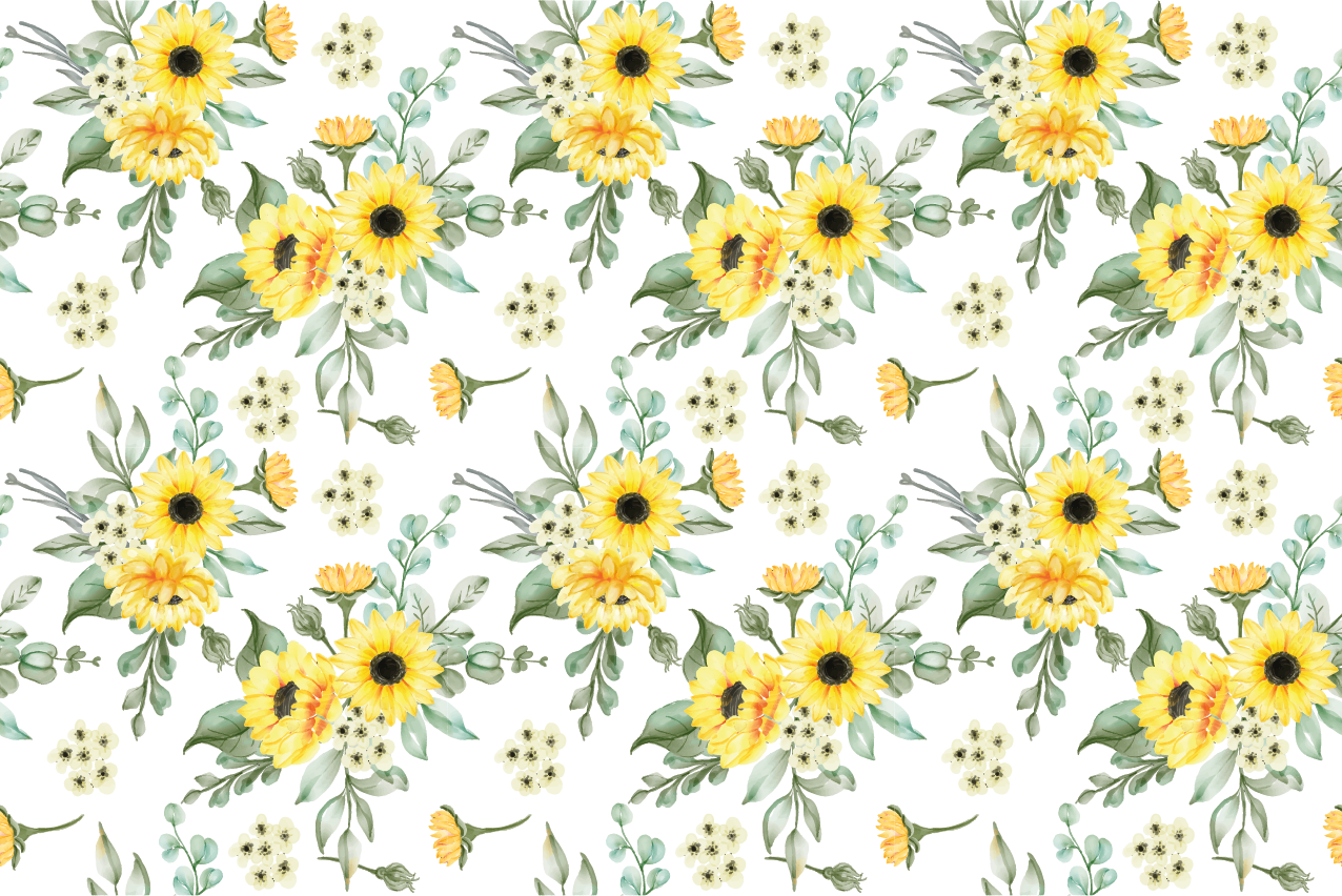 Original placemats sunflower floral design - TenStickers