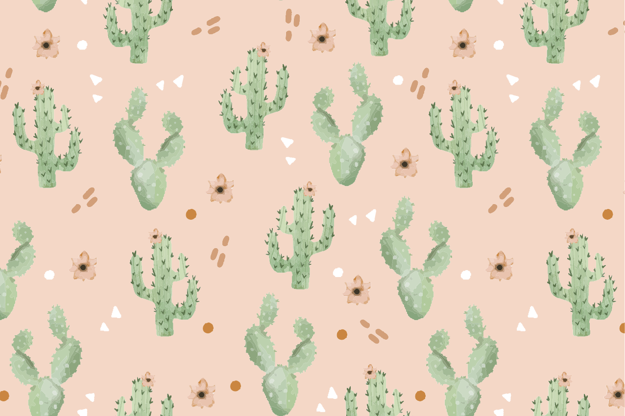 Original placemats cactus pattern art - TenStickers