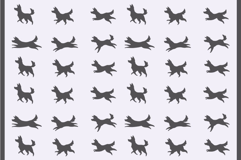 Original placemats stylish dog design - TenStickers