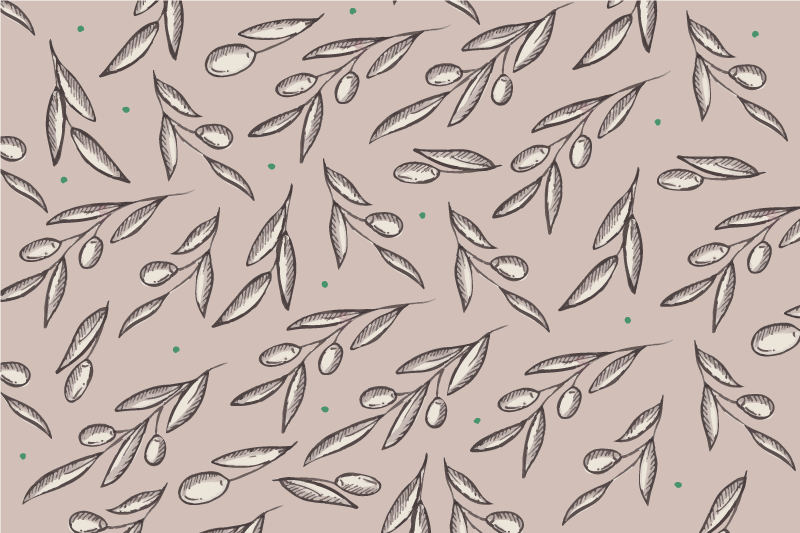 Little olive leaves textured placemats - TenStickers